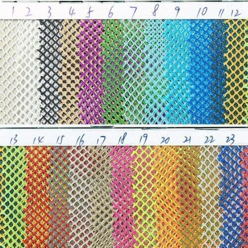 Free shippping, 150g/yard Rhombus mesh / bright rhombic mesh / rhombus mesh cloth of various colors for Handbags, luggage, shoes