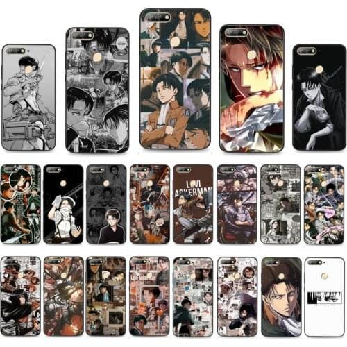 Anime Attack On Titan Levi Ackerman Phone Cases For Huawei Honor 7C 7A 8X 9X 8A 10i 20S 8C 8S 9A 9S 10X lite