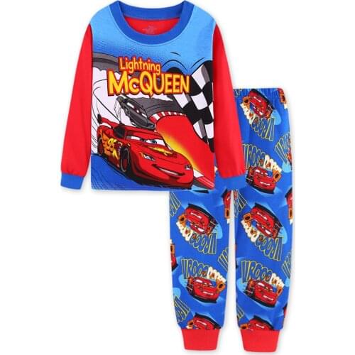 Childrens Pajamas Summer Cartoon Car Kids Pyjamas Set Boys Girls Pajamas Sleepers Sleepwear 2-7T