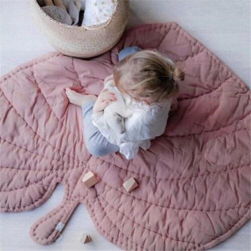 Baby Play Mats Kids Rug Puzzle Crawling Playmat Leaf Shape Childrens Developing Carpet Toy Toddler Sleeping Game Pad Room Decor
