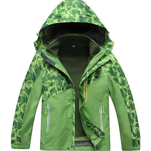 Kids Ski Jackets 2 In 1 Waterproof Windproof Children Skking Outerwear For Boys Girls 3-12 Years Hiking Trekking Snowboard Coat