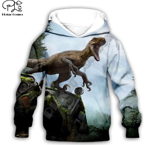 Kids Baby Boy Girl Toddlers anime dinosaur print 3d Hoodies Cartoon Tracksuit Children wear Set Cute Sweatshirts-21