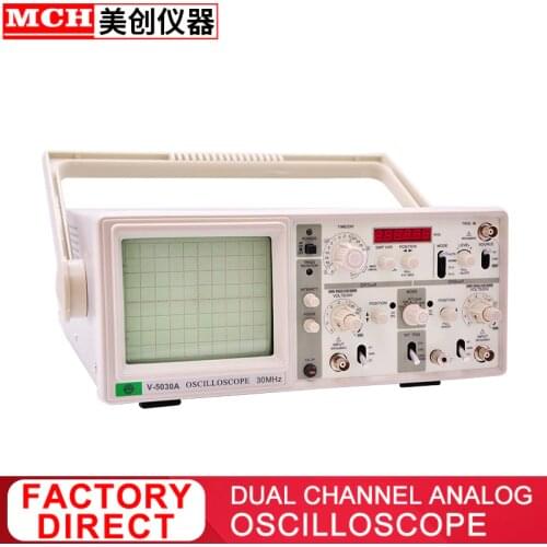 Dual channels dual traces 20M 30MHz 40M 60M Analog Oscilloscope With digit frequency meter V-212A V-252A V-5030A V-5040A V-5060A