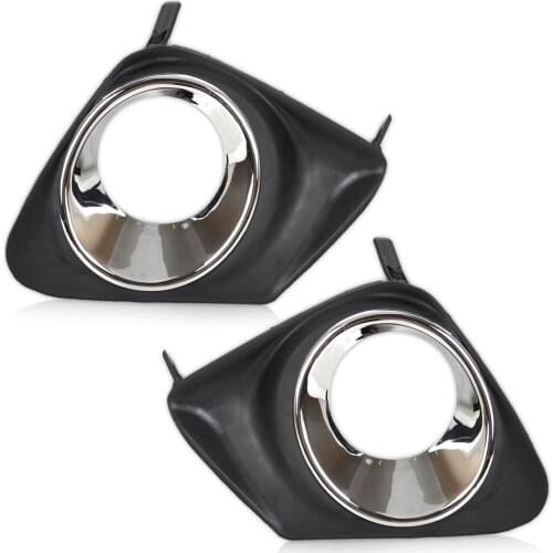 DWCX New 2pcs Car Black Front Right+ Left Bumper Fog Light Lamp Cover Grille Grill Pair fit for Toyota Corolla 2011 2012 2013