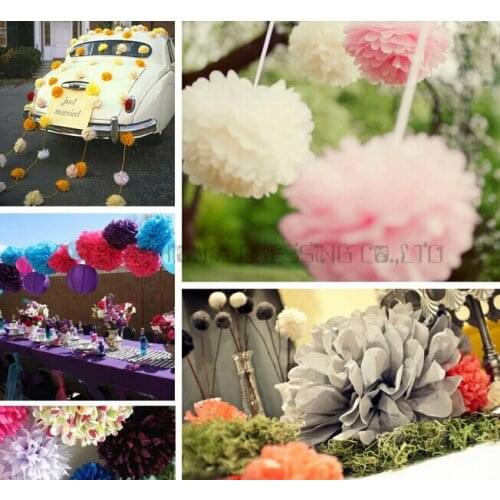 29 Colors as chart !! Tissue Paper rose ball wedding decorations 6"(15cm) 30pcs/lot DIY tissue paper pom pom flowers garlands