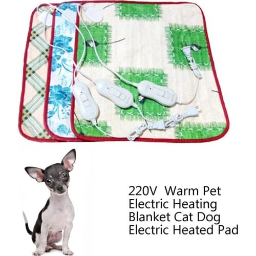 Hot 38.5x41cm Pet Electric Heating Pads Heated Blanket Winter Dog Cats Warmer Mat Sleeping Bed Pet Supplies Anti-scratch blanket