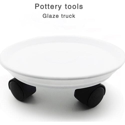 Pottery tools glaze mobile bucket car glaze slurry handling special tools for heavy clay transportation