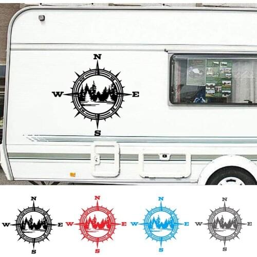 COMPASS TREES LAKE Vinyl Sticker PVC Decal Graphics for Car Truck Wall Window Car Auto Exterior Styling Accessories