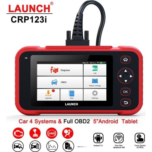 LAUNCH CRP123i OBD2 Scanner 4 System Diagnostic Read /Clear Code 5'inch Touch Screen OBDII Scanner Vehicle Diagnostic Tool