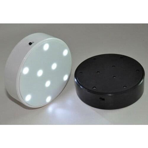 Hot Sales Battery operated 4 inch LED Light Base, super bright White color led vase light base for Wedding party decoration