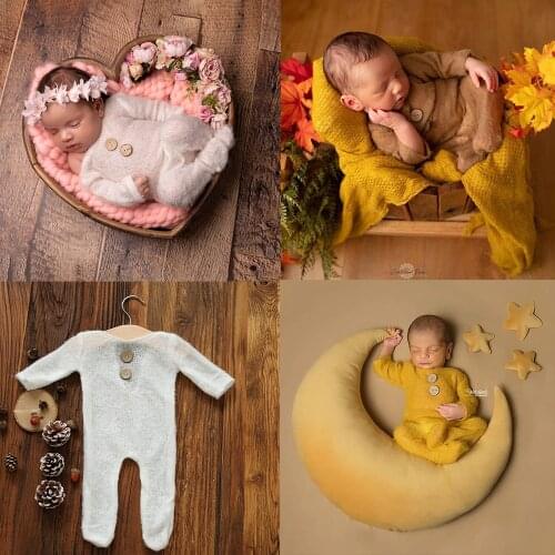 Boy newborn props for photography outfits girls Shooting outfit Newborn photoshoot Mohair Romper Bebe halloween First Picture