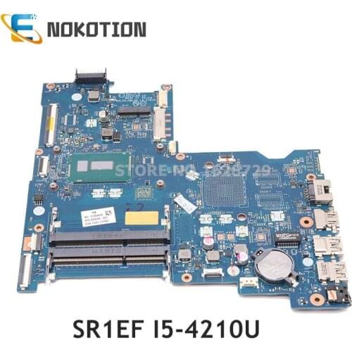 NOKOTION For HP 15-AY 15-AC Laptop motherboard DDR3L SR1EF I5-4210U CPU AHL50 ABL52 LA-C701P 839543-001 839543-501 839543-601