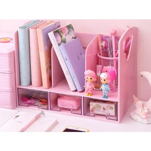 Multifunctional large capacity classified storage desktop reading rack storage box bookends J03
