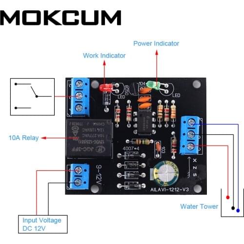 DC 12V Water Level Detection Sensor Module Liquid Level Controller For Pond Tank Warter Level Detection