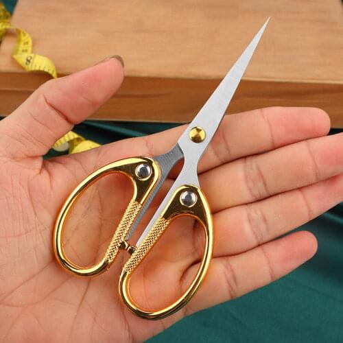 1Pcs Stainless Steel Vintage Scissors Bird Floral Sewing Retro Embroidery Scissors Short Fabric Cutter Yarn Shear