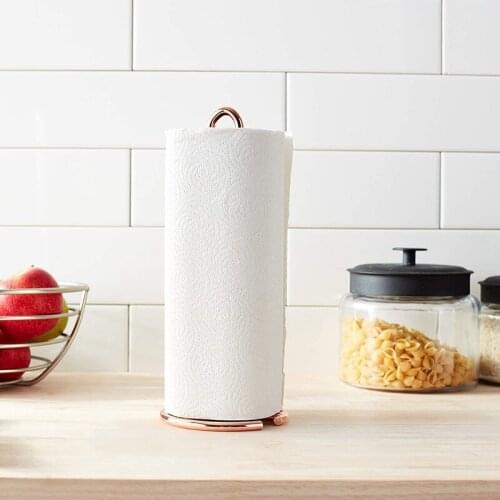 Wrought Iron Tissue Holder Suitable for Dining Table Kitchen Toilet Roll Holder Vertical Tissue Storage Rack Black