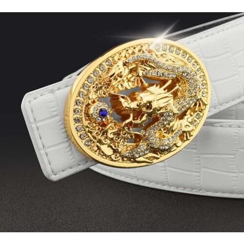 Hot sale Fashion Dragon men off white Waistband genuine leather luxury famous brand Gasual cinto masculino cowhide Waist Strap