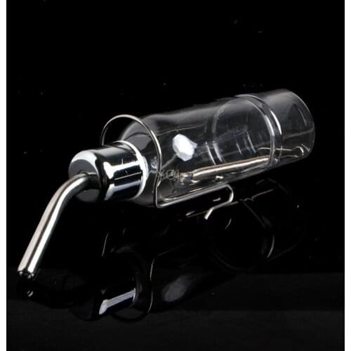 180ml Stainless Steel Drinking Straws Water Bottle Feeder Pet Rat Hamster Rabbit