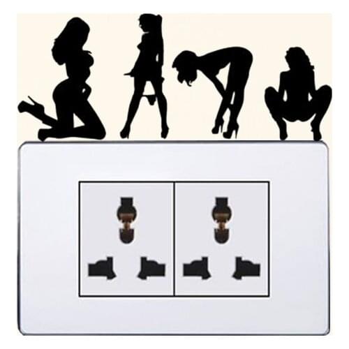 Dancer Fashion Sexy Girl Wall Sticker Bedroom Decor Vinyl Switch Decal 6SS0434