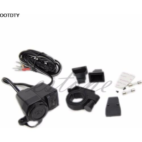 12V 5V Weatherproof Motorcycle USB Cell phone GPS Lighter Cigarette Charger #L060# new hot