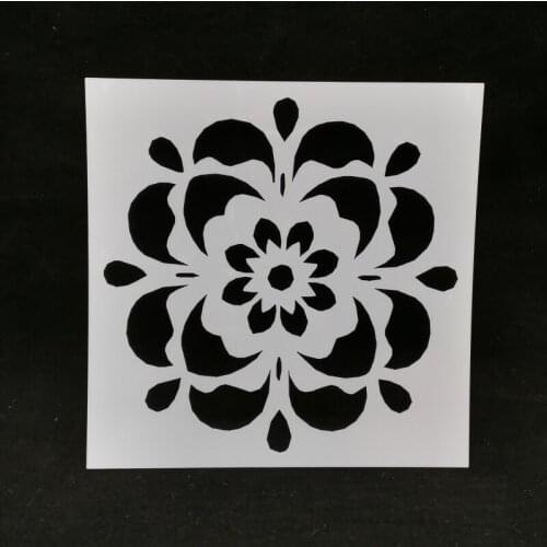 13*13 Flower pvc Layering Stencils for DIY Scrapbooking/photo album Decorative Embossing DIY Paper Cards Crafts
