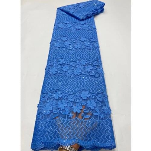 5yards/pc) Latest African tulle lace with 3D flowers embroidered French net lace with sequins for party dress 8 colors FZZ059