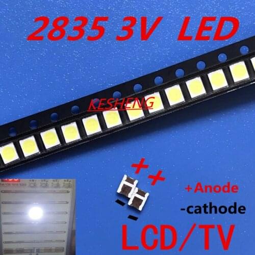 50PCS For LED Backlight 1.5W 3V 1210 3528 2835 131LM Cool white For LED LCD Backlight TV Application LCD TV Backlight
