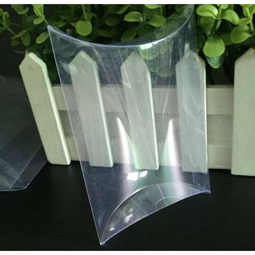 50pcs/lot- Plastic Pillow PVC Packaging Boxes Clear Gift Perfume Boxes Candy Box DIY Craft Packaging Box