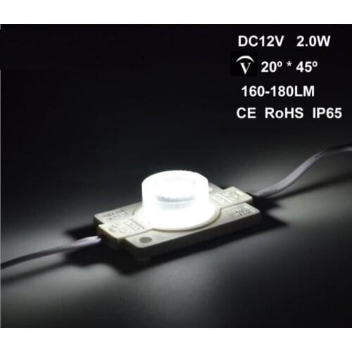 500pcs 2W 53mmx31mm double side led module side letter lightbox injection len 1smd outside backlight DC12v subway road board