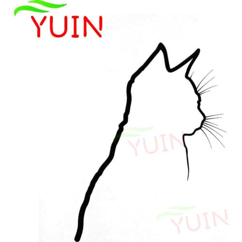 Car Sticker Shadow Cat Kitten Animal Pet Decal Simple Cartoon PVC Body Window Decoration Cars Accessories Waterproof Decals