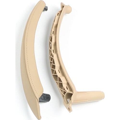Car LHD RHD Interior Passenger Doors Pull Handle with Leather Outer Cover For BMW X5 X6 E70 E71 E72