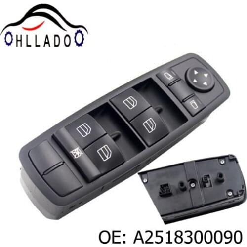 HLLADO Car Left Front Door Window Mirror Master Switch A2518300090 For Benz W164 ML GL R Class 2518300090 2518200110