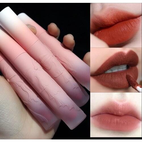 6 Colors Lips Makeup Lipstick Lip Gloss Long Lasting Moisture Cosmetic Lipstick Russet Lip Matte Lipstick Waterproof