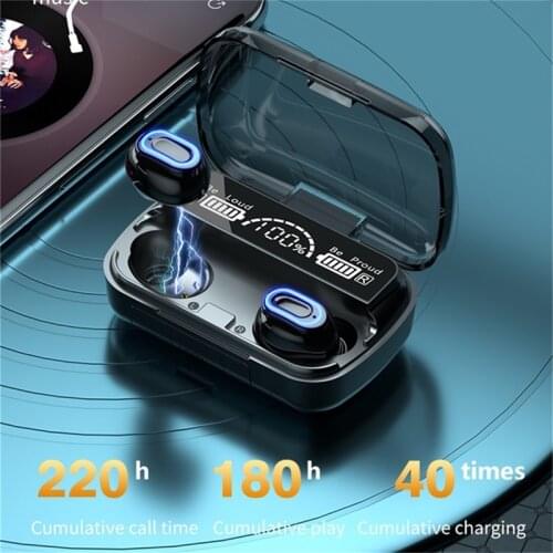 TWS Bluetooth Earphones 2200mAh Charging Box Wireless Headphone Fone 9D Stereo Sports Waterproof Earbuds Headset with Microphone