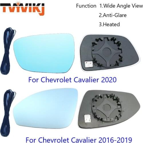 TVYVIKJ side rearview mirror blue glass lens For Chevrolet Cavalier 2016-2020 wide angle view anti glare door mirror