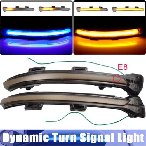 2pcs For VW Golf 7 GTI Facelift Sportsvan Touran L II Dynamic LED Turn Signal Blinker Mirror Flasher Light