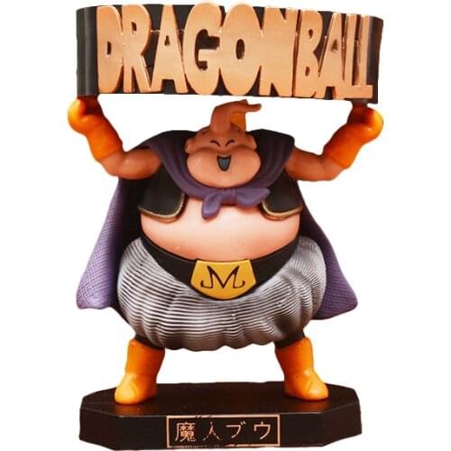 Dragon Ball Z Buu Boo Figure Majin Buu Fat Cute Standing Tray Ashtray Ver. figura DBZ Boo Goku Collection Model Toy