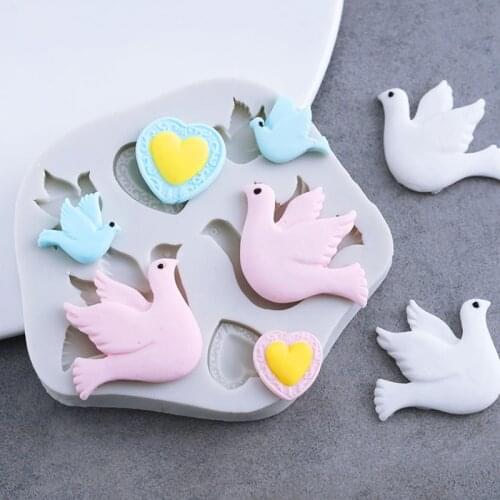 Love Dove of Peace Silicone Mold Fondant Mould Cake Decorating Tool Chocolate, Gumpaste Mold, Sugarcraft ,Kitchen Gadgets