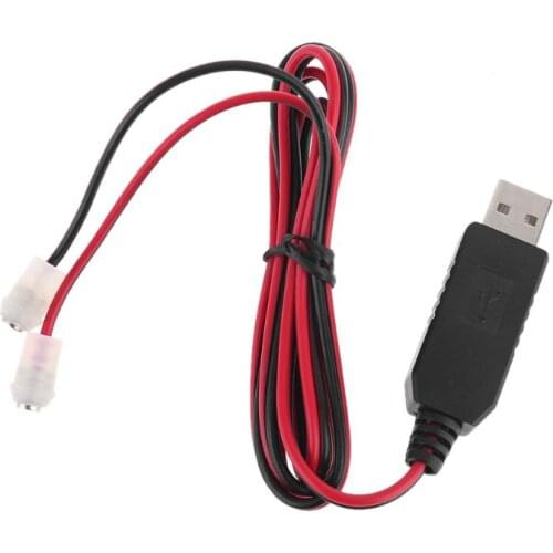 Magnetic USB to 1.5V 3V 4.5V 6V Power Cable Can Replace 1-4pcs AA D AAA Battery