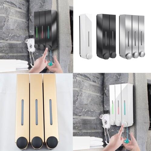 420ml Liquid Soap Dispenser Wall Mounted Bathroom Heads Sanitizer Lotion Dispenser Family Hotel Shower Gel Bathroom Accessories