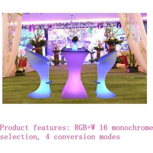 New led bar furniture colorful rechargeable wine table waterproof luminous cocktail table kTV disco bar supplies