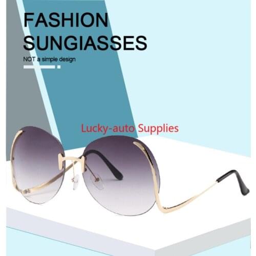 2021 New Color Ocean Film Rimless Sunglasses, Personalized Shade Sunglasses, European and American Trend Sunglasses