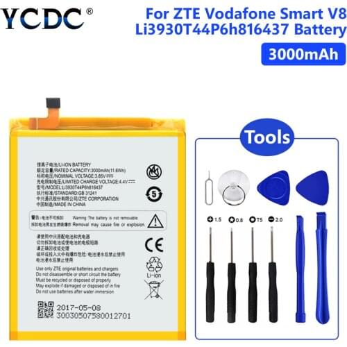 NEW Original 3000mAh Li3930T44P6h816437 Battery For Vodafone V8 VFD710 VFD-710 Smart Phone High quality battery With Tools