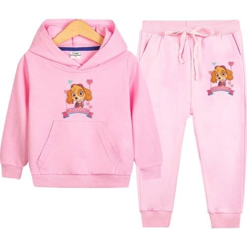 Paw Patrol Girls Clothes Baby Long Sleeve Hoodies T Shirt +Pants for Girls Winter Set Outfits 2Pcs Girls Birthday Clothes Set