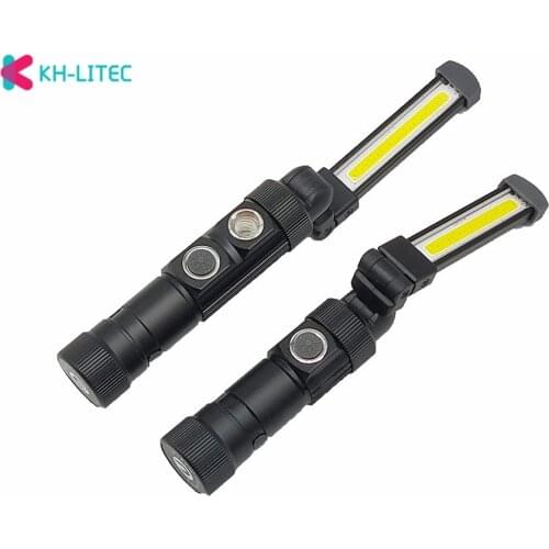 5 Mode Portable COB Flashlight Torch USB Rechargeable LED Work Light Magnetic COB Lanterna Hanging Hook Lamp For Outdoor Camping