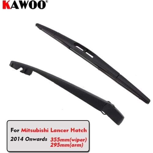 KAWOO Car Rear Wiper Blade Blades Back Window Wipers Arm For Mitsubishi Lancer Hatch (2014-) 355mm Auto Windscreen Blade Styling