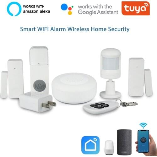 Tuya Smart WIFI Alarm System for Home Burglar Security PIR Remote Controlled WiFi Alarm Wireless Tuya Smart life App Control