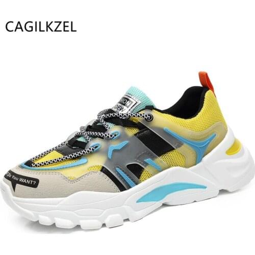 CAGILKZEL 2020 Fashion New Men Shoes Breathable Mesh Shoes Men Sneakers Basket Homme Hip Hop Casual Shoes zapatillas hombre