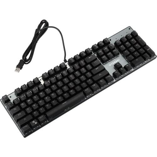 USB Wired Mechanical Gaming Keyboard Green Axis Switch Backlight Keyboard104 Keycaps for Game