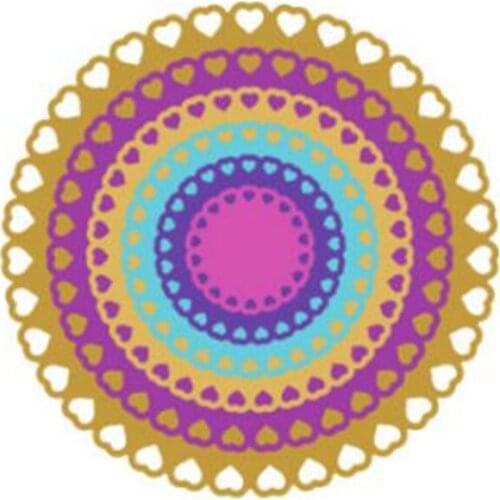 YINISE Metal Cutting Dies For Scrapbooking Stencils Round Frame DIY Cut Album Paper Cards Making Embossing Folder Die Cuts Mold